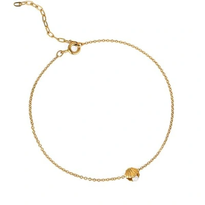 GUCCI WOMEN'S MINI SHELL & PEARL BRACELET - GOLD