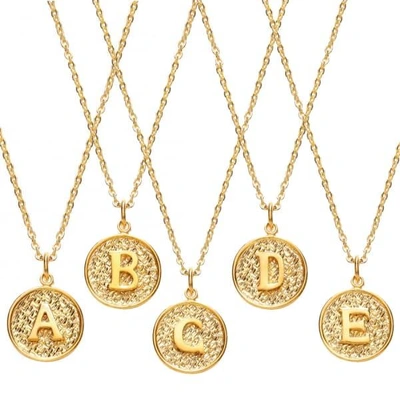 OTTOMAN HANDS GOLD INITIAL NECKLACE