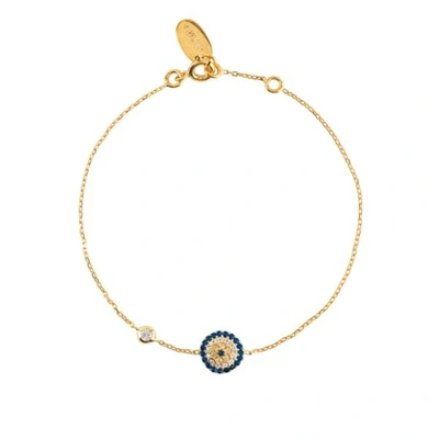 LATELITA LONDON WOMEN'S EVIL EYE BRACELET GOLD