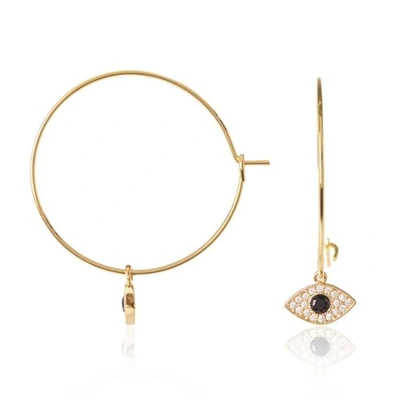 GUCCI WOMEN'S GOLD EVIL EYE HOOPS