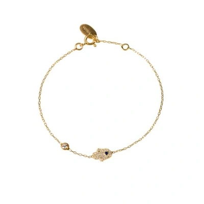 LATELITA LONDON WOMEN'S HAMSA HAND BRACELET GOLD
