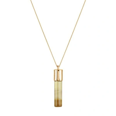 GUCCI WOMEN'S SMOKY QUARTZ CYLINDER NECKLACE - GOLD