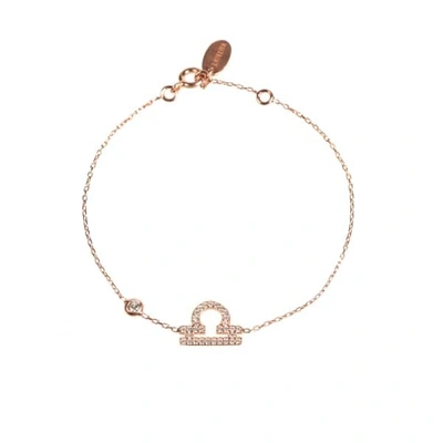 LATELITA LONDON WOMEN'S ROSE GOLD ZODIAC HOROSCOPE STAR SIGN BRACELET LIBRA ROSEGOLD