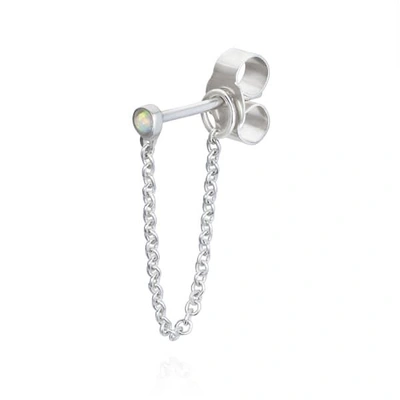 GUCCI WOMEN'S OPAL & CHAIN EARRING - SILVER