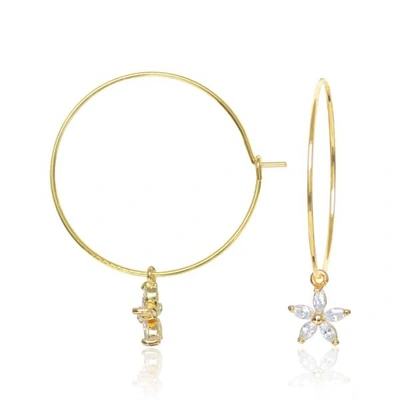 GUCCI WOMEN'S GOLD FLOWER HOOPS