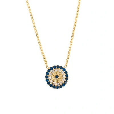 LATELITA LONDON WOMEN'S EVIL EYE NECKLACE GOLD