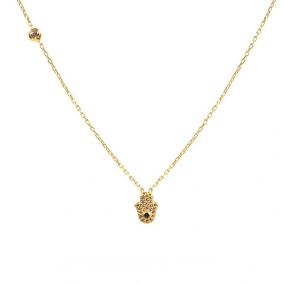 LATELITA LONDON WOMEN'S HAMSA HAND NECKLACE GOLD