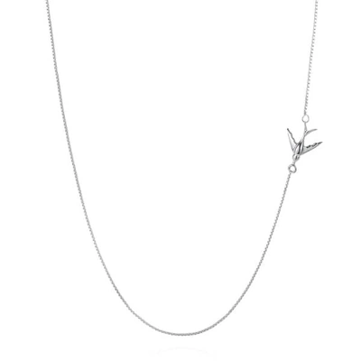 GUCCI WOMEN'S SWALLOW NECKLACE SILVER
