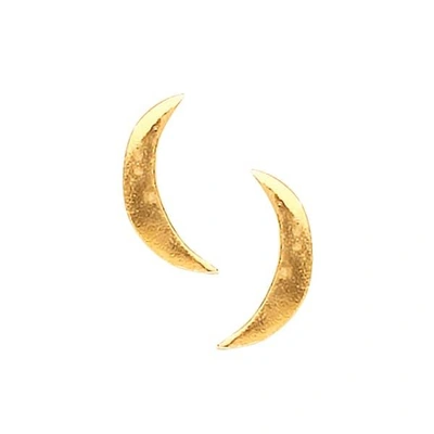 OTTOMAN HANDS Gold Moon Stud Earrings