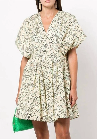 STINE GOYA Claudia Short Dress in Graffiti Zebra