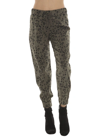 BELLA DAHL POCKET JOGGER - OLIVE LEOPARD