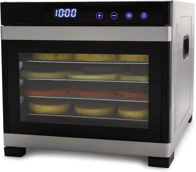 CHEFWAVE ChefWave 6 Tray Food Dehydrator with Stainless Steel Racks, Temp + Time Control