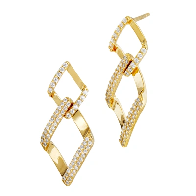 SAVVY CIE JEWELS 18K VERMEIL CZ LINEAR DROP