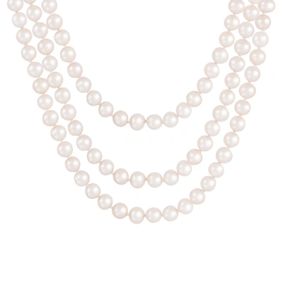 SPLENDID PEARLS ENDLESS BLACK 100" FRESHWATER PEARL NECKLACE
