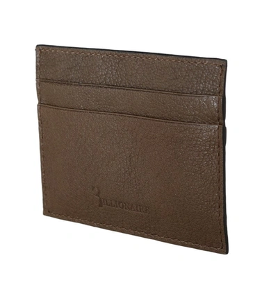 BILLIONAIRE ITALIAN COUTURE LEATHER CARDHOLDER MEN'S WALLET
