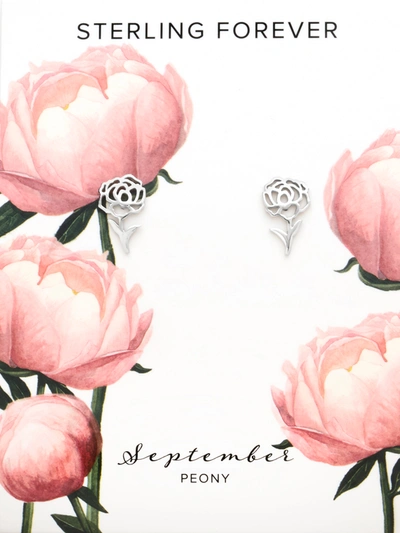 STERLING FOREVER STERLING SILVER BIRTH FLOWER EARRING STUDS - SEPTEMBER