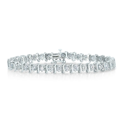 VIR JEWELS 8 CTTW I1 CLARITY IGI CERTIFIED DIAMOND BRACELET 14K WHITE GOLD S-LINK 7 INCH