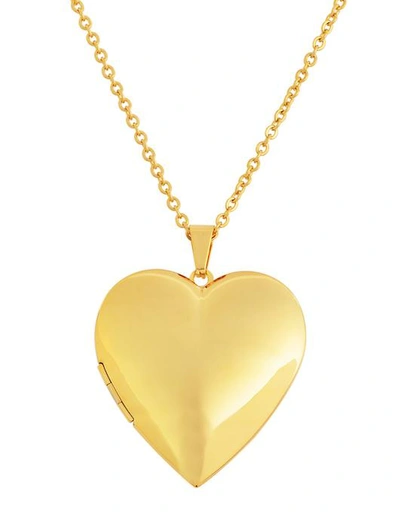 LIV OLIVER 18K GOLD HEART LOCKET NECKLACE