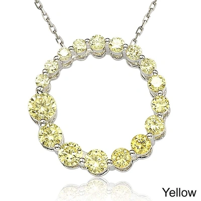 SUZY LEVIAN STERLING SILVER CUBIC ZIRCONIA CIRCLE JOURNEY NECKLACE