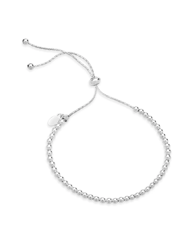 STERLING FOREVER BEADED SLIDER BRACELET-SILVER