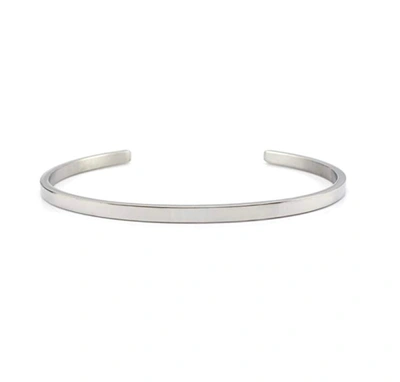 STEPHEN OLIVER SILVER POLISHED CUFF BANGLE