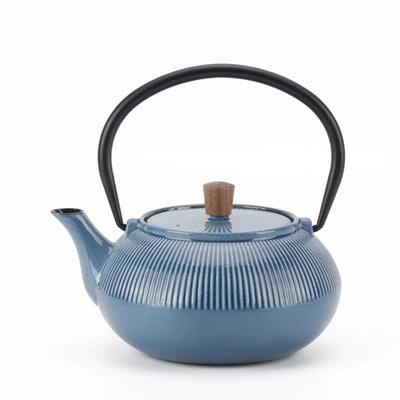 MINIMAL ENAMELED CAST IRON TEAPOT - LINE