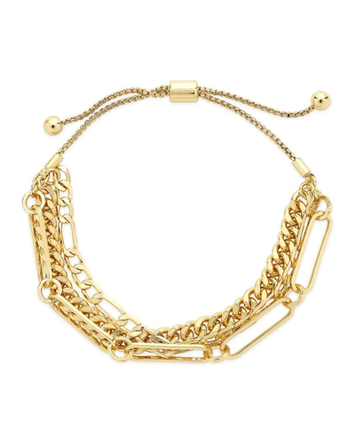 STERLING FOREVER LAYERED CHAIN BOLO BRACELET