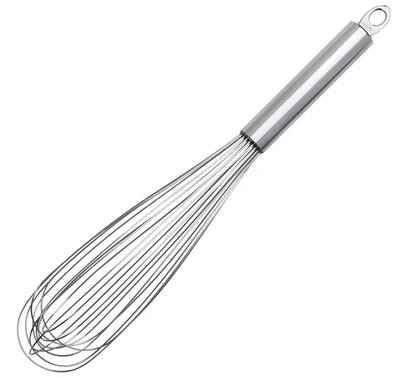 CUISIPRO STAINLESS STEEL 10 INCH EGG WHISK SOLID HANDLE KITCHEN CHEF'S COOKS