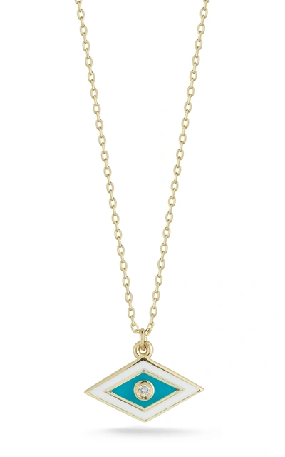 EMBER FINE JEWELRY 14K GOLD & DIAMOND EVIL EYE NECKLACE