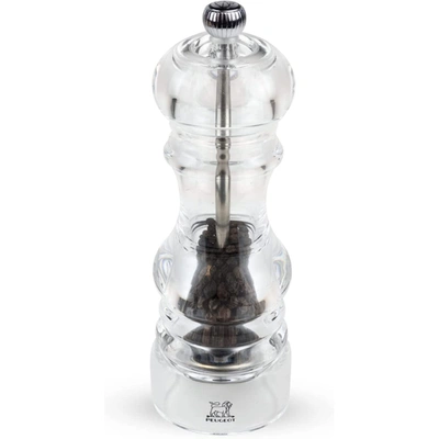 PEUGEOT NANCY PEPPER MILL ACRYLIC, 7-INCH, CLEAR