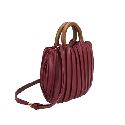 MELIE BIANCO KATE BURGUNDY SMALL CROSSBODY BAG