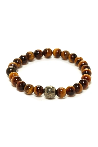 STEPHEN OLIVER TIGER EYE FACETED BRACELET