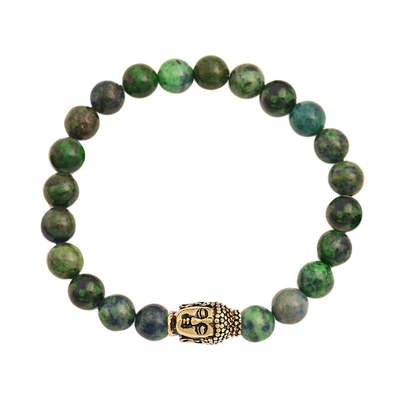 STEPHEN OLIVER 18K JADE & CARVED BUDDHA BRACELET