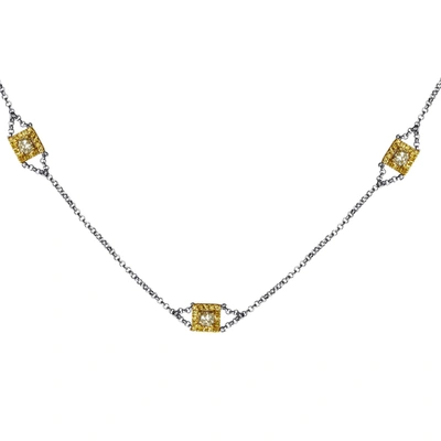 NON BRANDED 18K MULTI-TONE GOLD & DIAMOND NECKLACE KE4NKLBZZZ