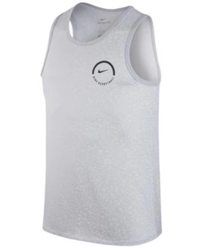 NIKE MEN'S PRINTED DRI-FIT BASKETBALL TANK TOP