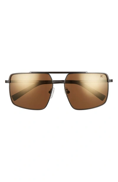 HURLEY EXPLORER 58MM POLARIZED NAVIGATOR SUNGLASSES
