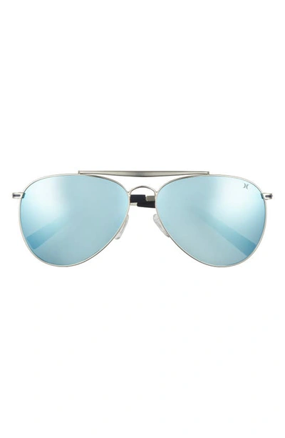 HURLEY SHOREBREAK 60MM POLARIZED AVIATOR SUNGLASSES