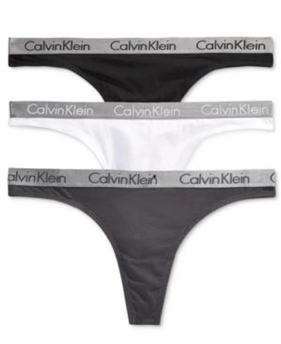 CALVIN KLEIN RADIANT THONG 3-PK QD3590