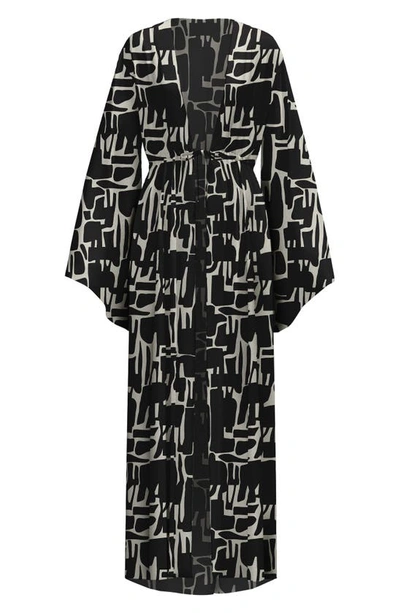DIARRABLU SIRENE ABSTRACT PRINT LIGHTWEIGHT LONG JACKET