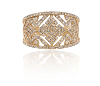 DIANA M. 14KTYG RING SCD 0.66CTS DIAMONDS 0.04CTS, 3.97GM, GM 156 ST