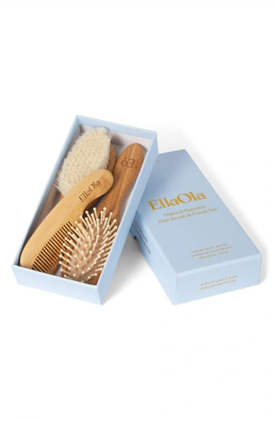 ELLAOLA ELLAOLA 3-PIECE BAMBOO BRUSH & COMB SET