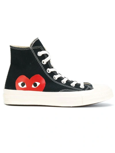 COMME DES GARÇONS CONVERSE CONVERSE X COMME DES GARÇONS PLAY CONVERSE HALF HEART HIGH-TOP SNEAKERS SHOES
