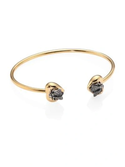 GUCCI Le Marché des Merveilles Grey Diamond & 18K Yellow Gold Bangle Bracelet
