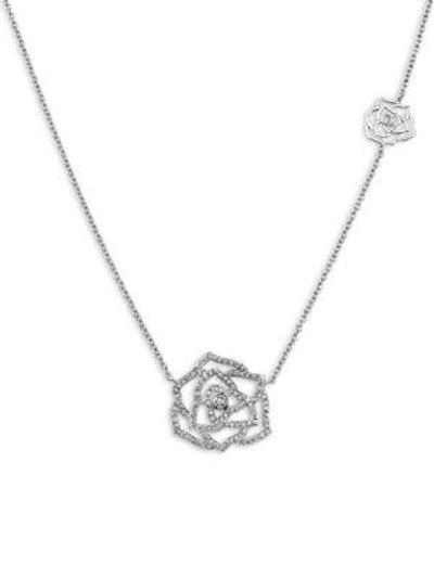 PIAGET ROSE 18K YELLOW GOLD & DIAMOND PENDANT NECKLACE
