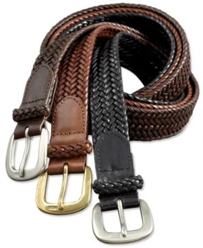 POLO RALPH LAUREN MEN'S BELT, CORE DERBY BRAIDED BELT