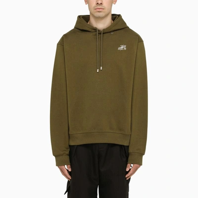 ADER ERROR ADER ERROR KHAKI HOODIE AND EMBROIDERY