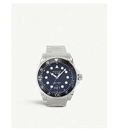 GUCCI YA136208 DIVE STAINLESS STEEL WATCH