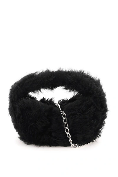 BY FAR SHEARLING BABY CUSH BAG
