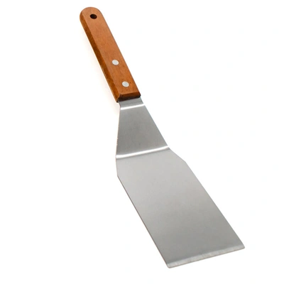 NORPRO STAINLESS STEEL SCRAPER SPATULA WITH MAHOGANY HANDLE, 12-INCH