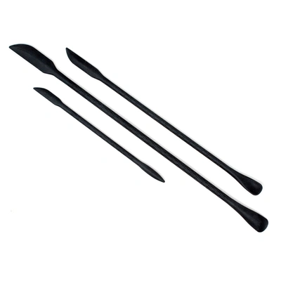 NORPRO MINI SILICONE LAST DROP SPATULA, SET OF 3, BLACK